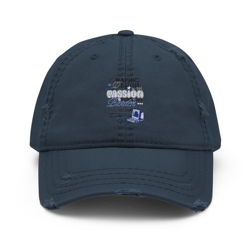 [ID: 396-G92] Anti-design  Distressed Dad Hat