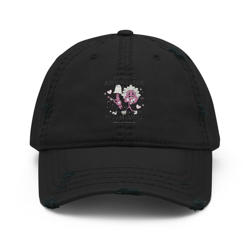 [ID: 396-G93] Anywhere With You - Typographic Cartoon Streetwear Distressed Dad Hat