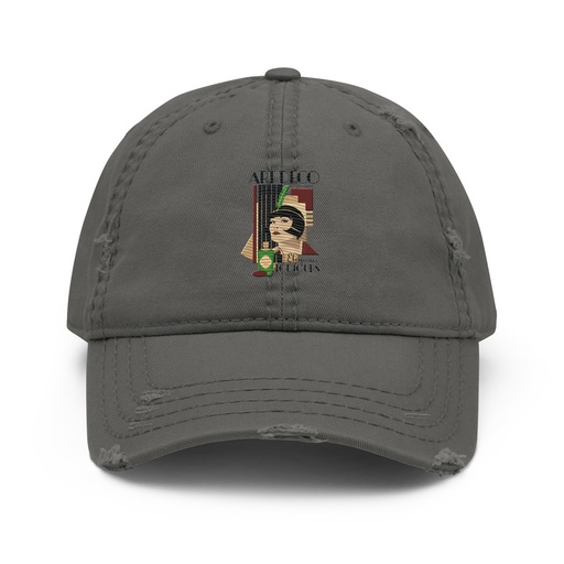 [ID: 396-G102] Art Deco Elegance Toujours Distressed Dad Hat
