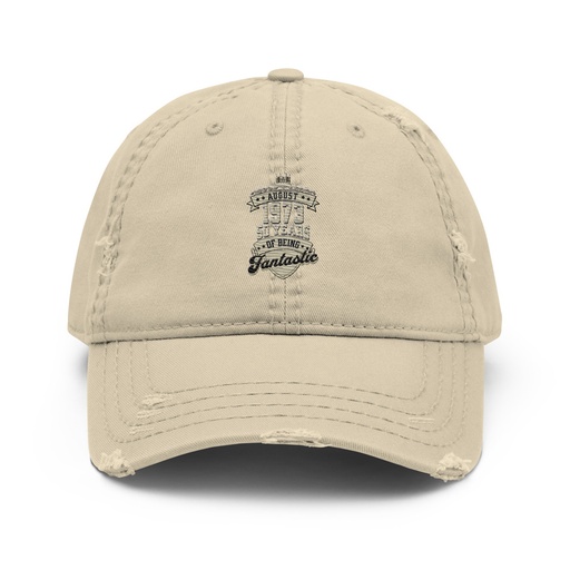[ID: 396-G114] August 1973 - 50 Years Of Being Fantastic Distressed Dad Hat