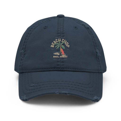 [ID: 396-G169] Beach Shop Distressed Dad Hat