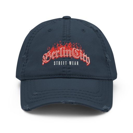 [ID: 396-G183] Berlin City Streetwear - Fire Distressed Dad Hat