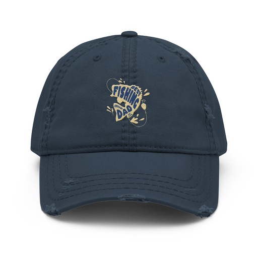 [ID: 396-G187] Best Fishing Dad - Typography Distressed Dad Hat