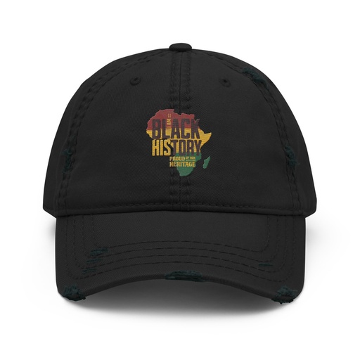 [ID: 396-G217] Black History - Heritage Map Distressed Dad Hat