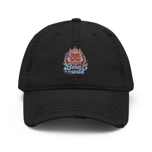 [ID: 396-G263] Born to be Wild - Tiger Distressed Dad Hat