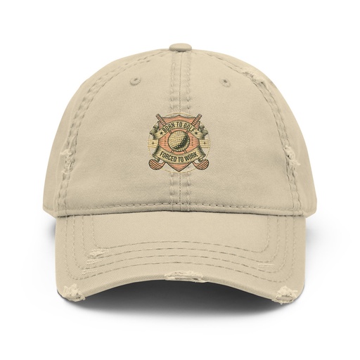 [ID: 396-G266] Born To Golf Distressed Dad Hat
