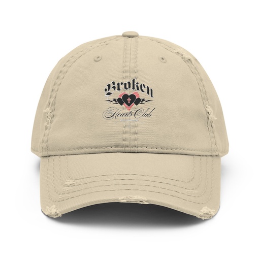 [ID: 396-G287] Broken Hearts Club Distressed Dad Hat