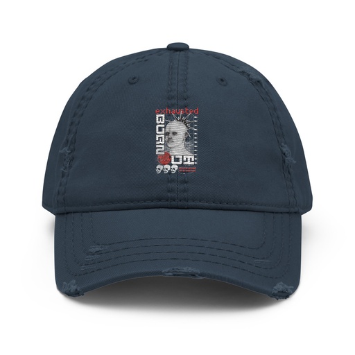 [ID: 396-G298] Burn Out - Futuristic 3D Head Distressed Dad Hat