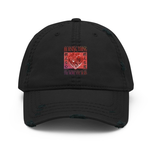 [ID: 396-G299] Burning Thing Distressed Dad Hat