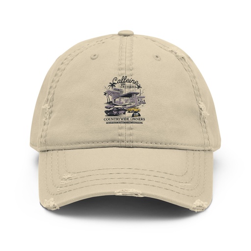 [ID: 396-G308] Caffeine Cruisers Distressed Dad Hat