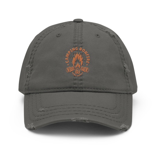 [ID: 396-G324] Camping Bonfire - Firewood Distressed Dad Hat