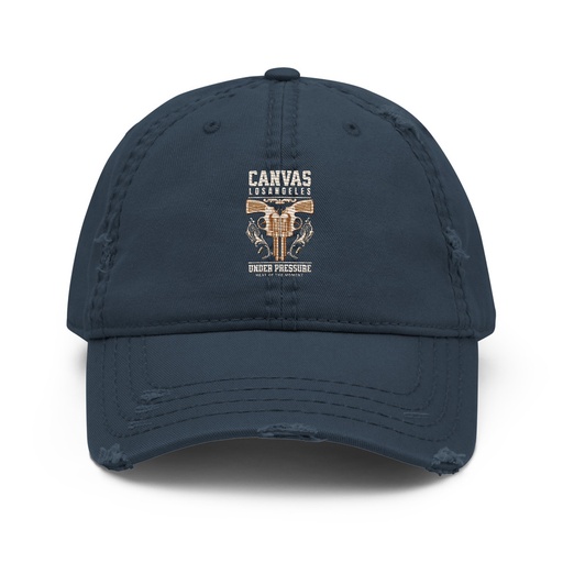 [ID: 396-G332] Canvas Los Angeles under pressure Distressed Dad Hat
