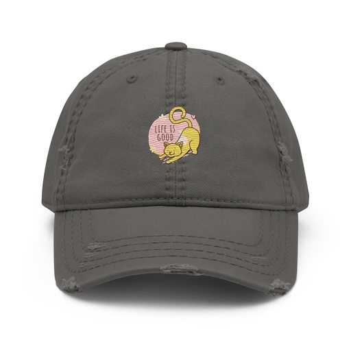 [ID: 396-G338] Cat Life - Humor Distressed Dad Hat