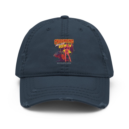 [ID: 396-G358] Charming Midnight Distressed Dad Hat