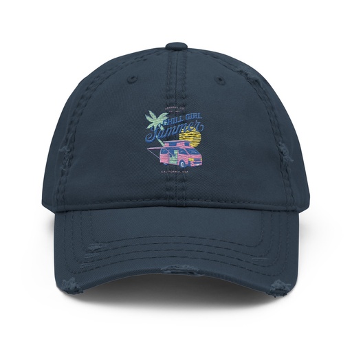 [ID: 396-G366] Chill Girl Summer Distressed Dad Hat