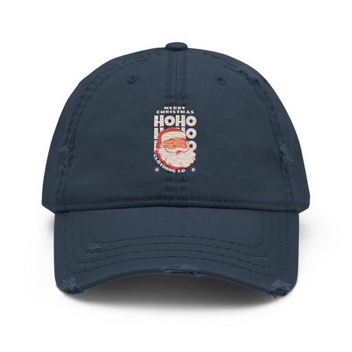 [ID: 396-G374] Christmas Season - Santa Claus Distressed Dad Hat