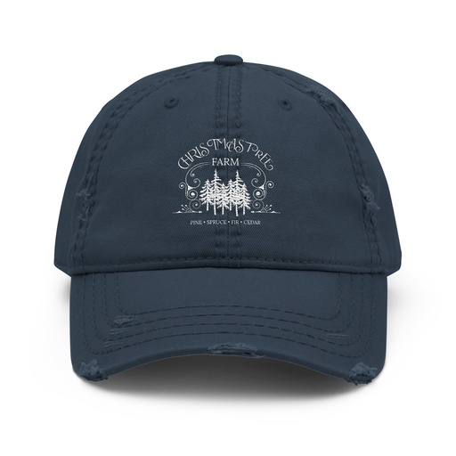 [ID: 396-G377] Christmas Tree Farm Distressed Dad Hat