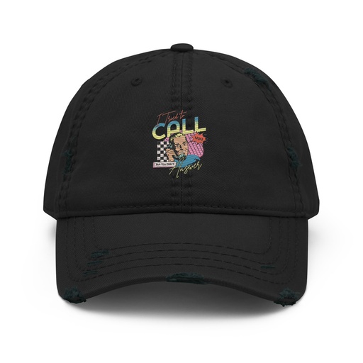 [ID: 396-G383] Classic Retro Illustrative Portrait Men Calling Distressed Dad Hat