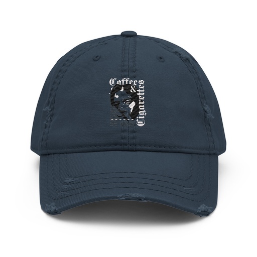 [ID: 396-G392] Coffee & Cigarettes Distressed Dad Hat