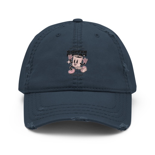[ID: 396-G395] Coffee Break Mascot Distressed Dad Hat