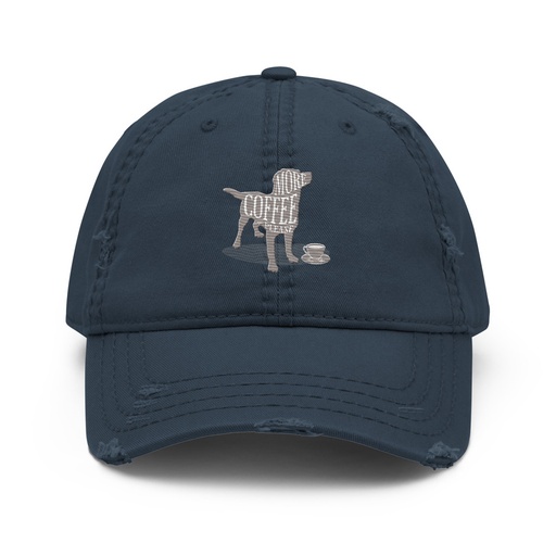 [ID: 396-G399] Coffee Dog Distressed Dad Hat