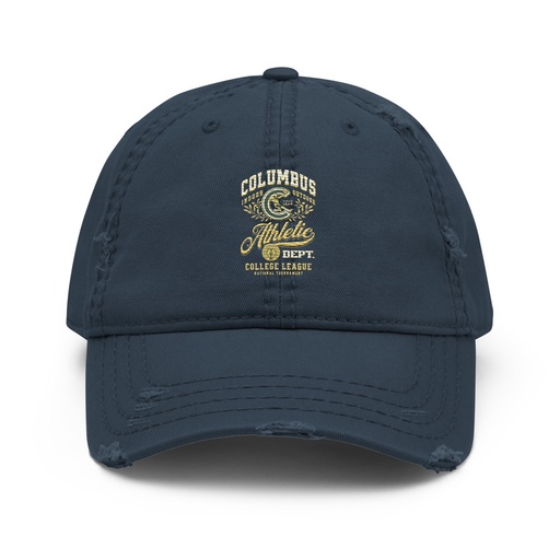 [ID: 396-G412] Columbus Athletic Distressed Dad Hat
