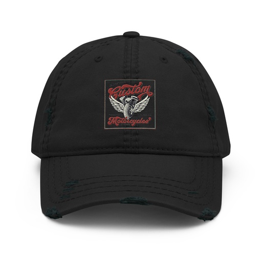 [ID: 396-G445] custom motorcycle  Distressed Dad Hat