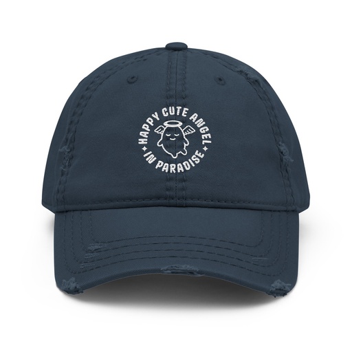[ID: 396-G449] Cute Angel - Wings Distressed Dad Hat