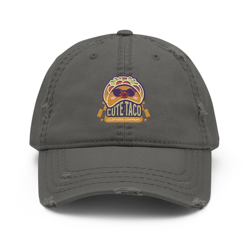 [ID: 396-G454] Cute Taco - Colorful Mexican Tortilla Distressed Dad Hat