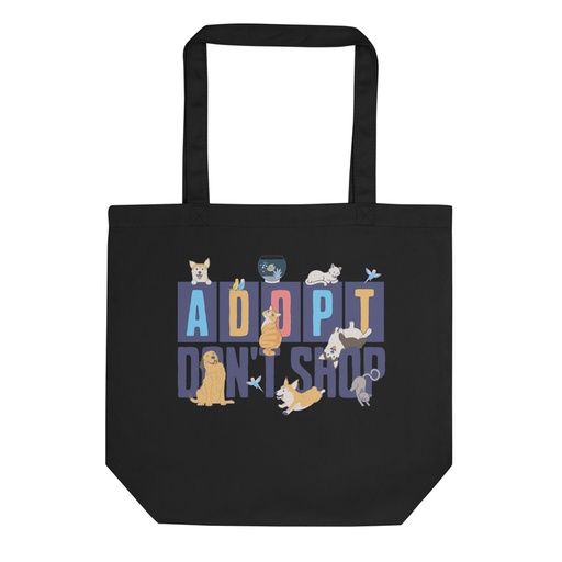 [ID: 367-G23] Adopt a Pet - Cute Animal Eco Tote Bag