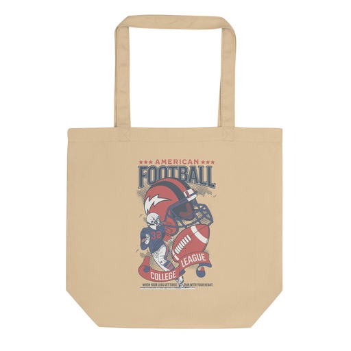 [ID: 367-G68] American Football - Athletic College League Eco Tote Bag