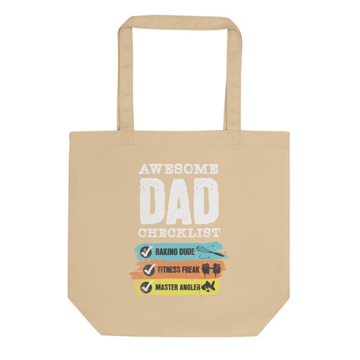 [ID: 367-G120] Awesome Dad Checklist Eco Tote Bag