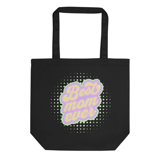 [ID: 367-G188] Best Mom Ever - Retro Typography Eco Tote Bag