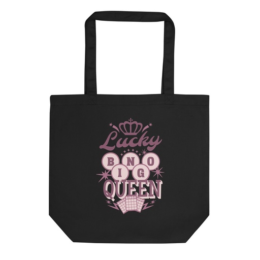 [ID: 367-G209] Bingo Queen - Retro Crown Eco Tote Bag
