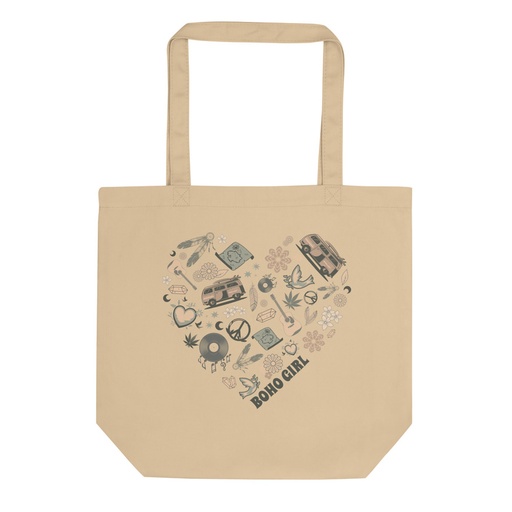 [ID: 367-G248] Boho Girl Poster Eco Tote Bag