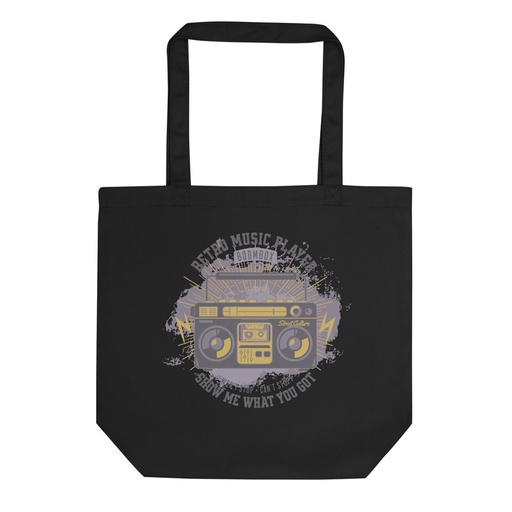 [ID: 367-G253] Boombox Music Player - Retro Eco Tote Bag