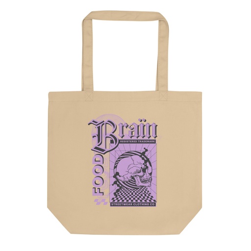 [ID: 367-G280] Brain Food - Y2K Skull Streetwear Eco Tote Bag