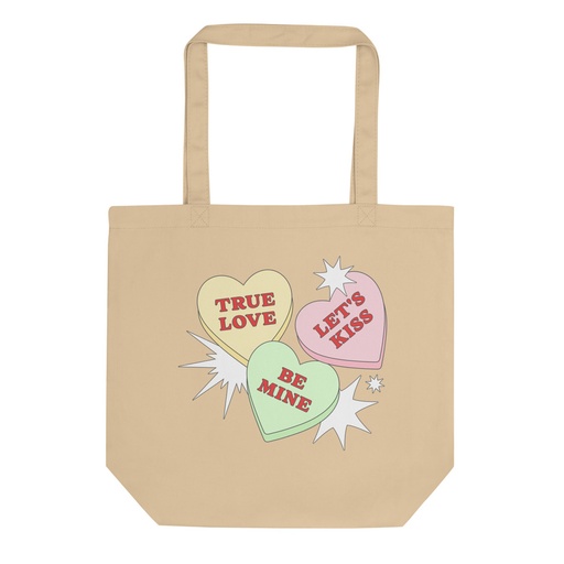 [ID: 367-G331] Candy Hearts - Valentine's Day Eco Tote Bag