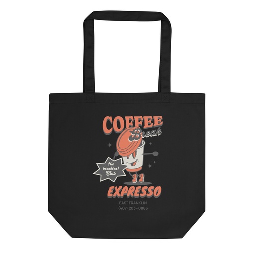 [ID: 367-G394] Coffee Break Cartoon Retro 90s  Eco Tote Bag