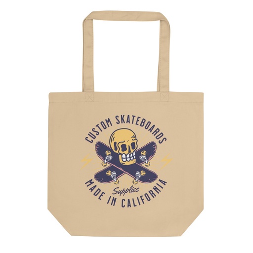[ID: 367-G446] Custom Skateboards - Skull Eco Tote Bag