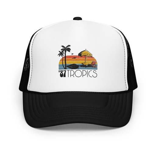 [ID: 627-G2] '87 Tropics Foam Trucker Hat