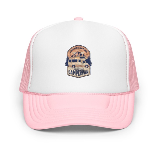[ID: 627-G29] Adventure Campervan - Outdoor Foam Trucker Hat
