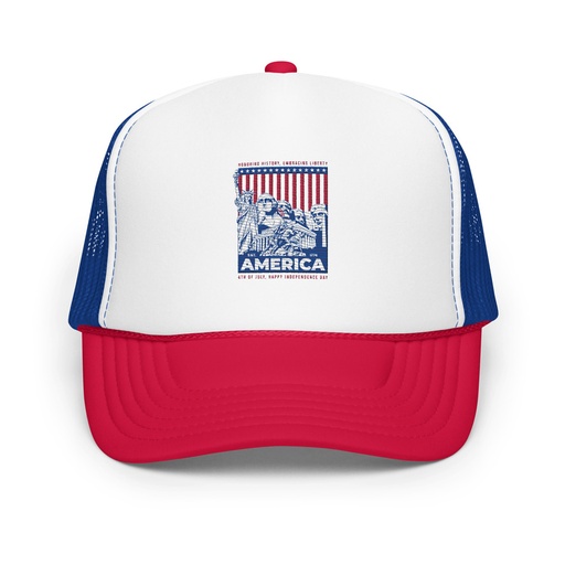 [ID: 627-G58] AMERICA (2) Foam Trucker Hat