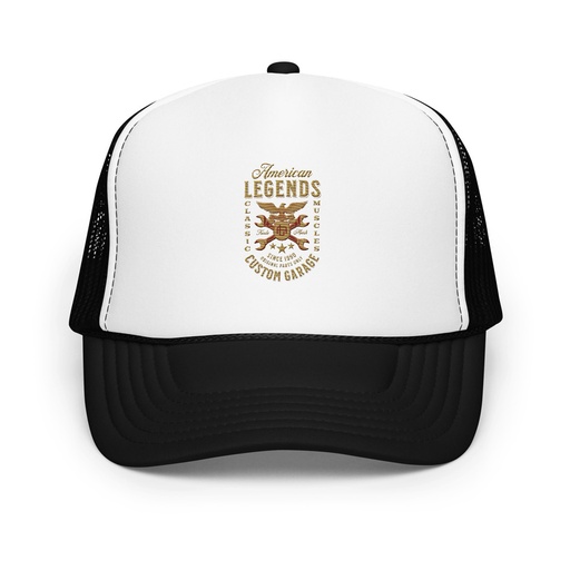 [ID: 627-G75] American Legends Garage - Eagle Foam Trucker Hat
