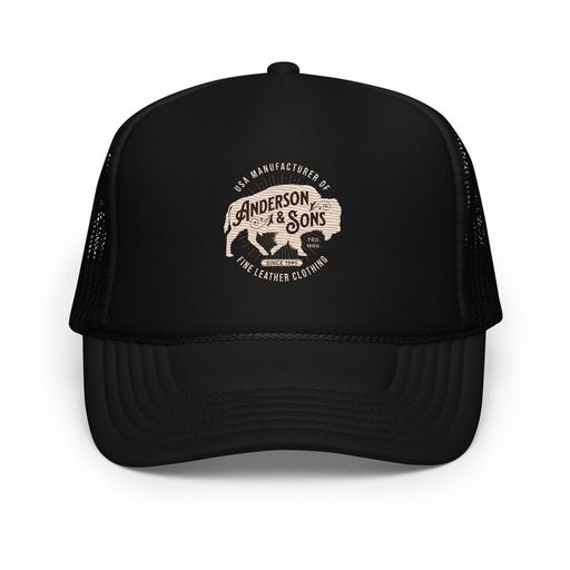 [ID: 627-G80] Anderson & Sons Leather Clothing - Buffalo Foam Trucker Hat
