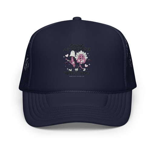 [ID: 627-G93] Anywhere With You - Typographic Cartoon Streetwear Foam Trucker Hat
