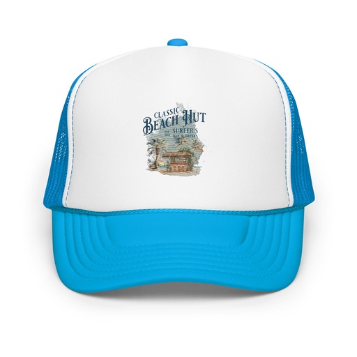 [ID: 627-G166] Beach Hut Foam Trucker Hat