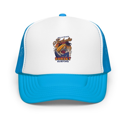 [ID: 627-G180] Bells Beach Australia Sunset Surfing Foam Trucker Hat