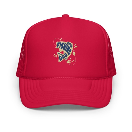 [ID: 627-G187] Best Fishing Dad - Typography Foam Trucker Hat