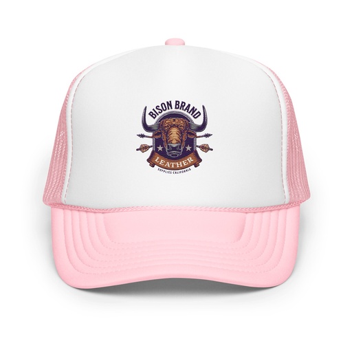 [ID: 627-G211] Bison Brand Leather - Animal Foam Trucker Hat